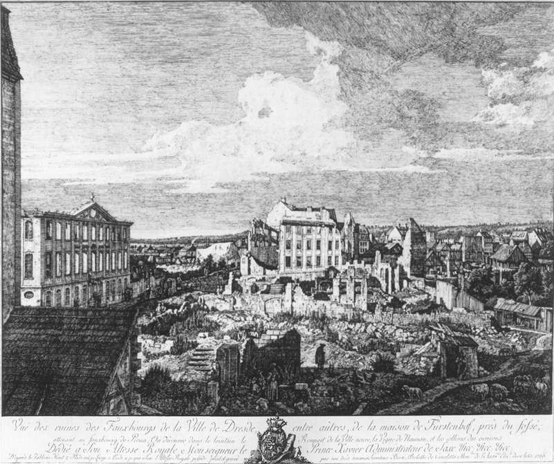 Dresden, the Ruins of the Pirnaische Vorstadt kinxt